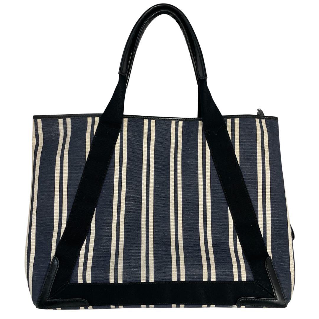 バレンシアガ トートバッグ ネイビーカバス キャンバス A4 ネイビー大容量