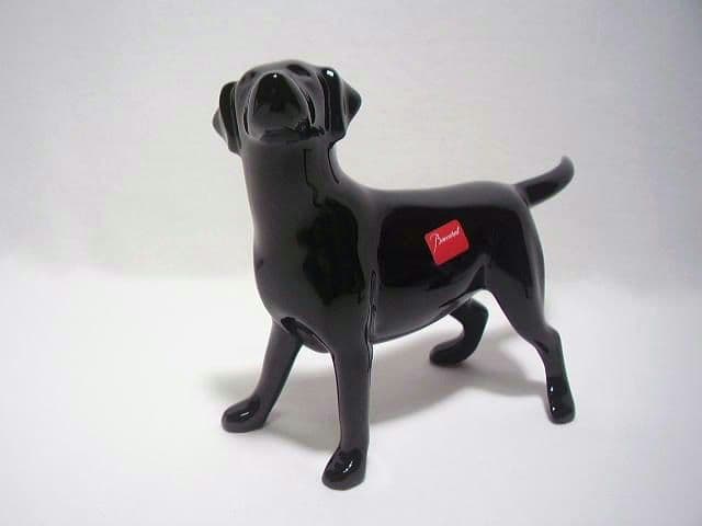 バカラ 希少 ラブラドールレトリバー犬 フィギュリン置物 ブラック 黒