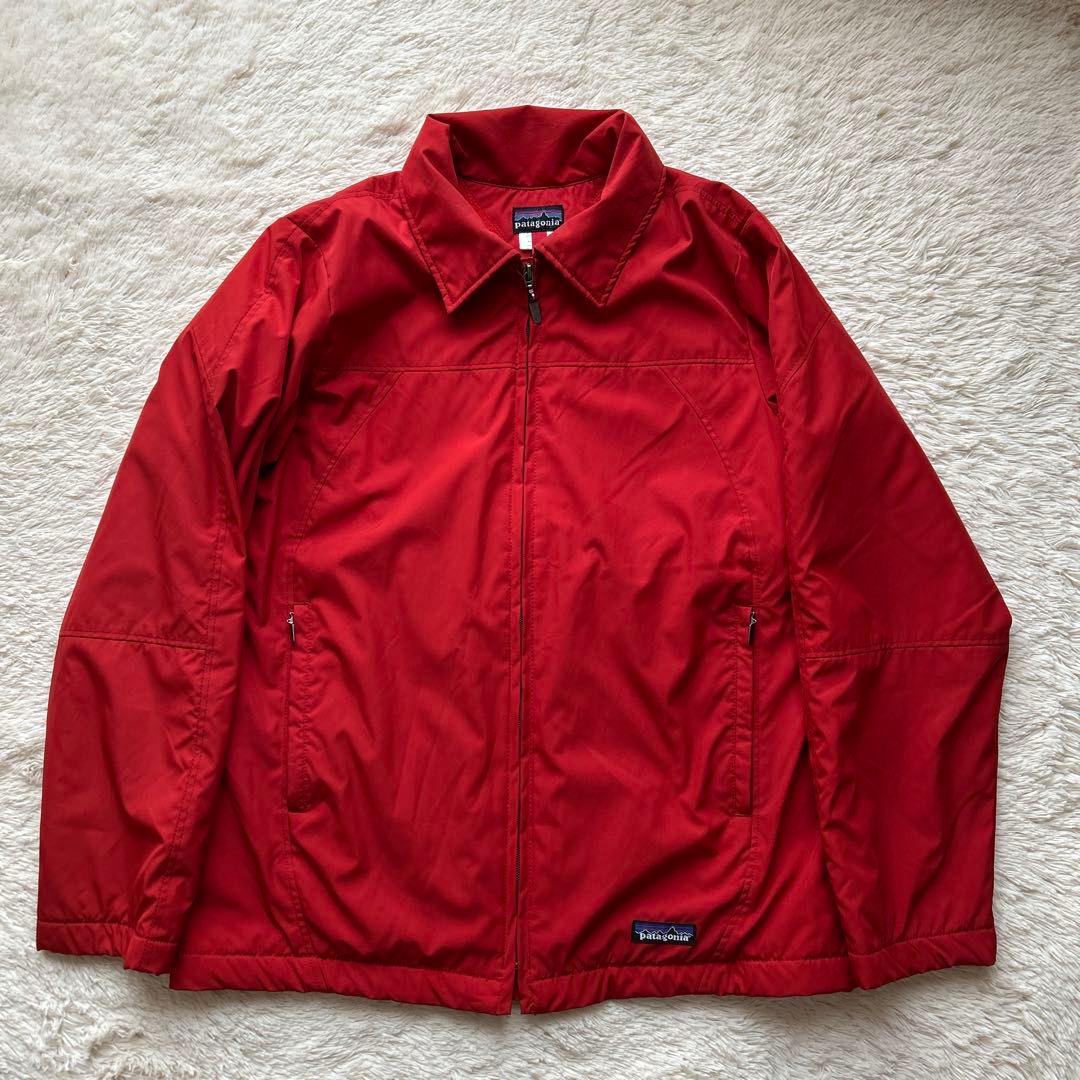 希少 Patagoniaパタゴニア 赤ナイロンジャケット　裏フリース y2k古着