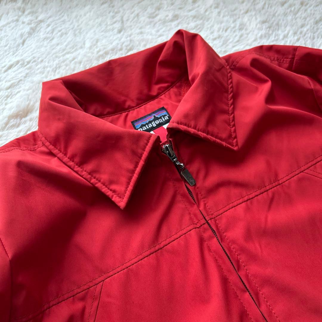希少 Patagoniaパタゴニア 赤ナイロンジャケット　裏フリース y2k古着