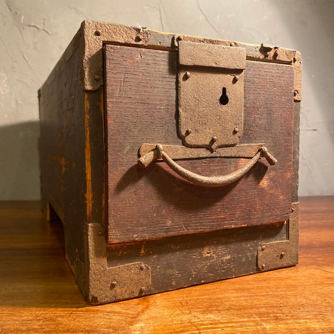 時代物 銭函 骨董品 船箪笥 古道具 小引き出し 古民家 幕末明治 アンティーク