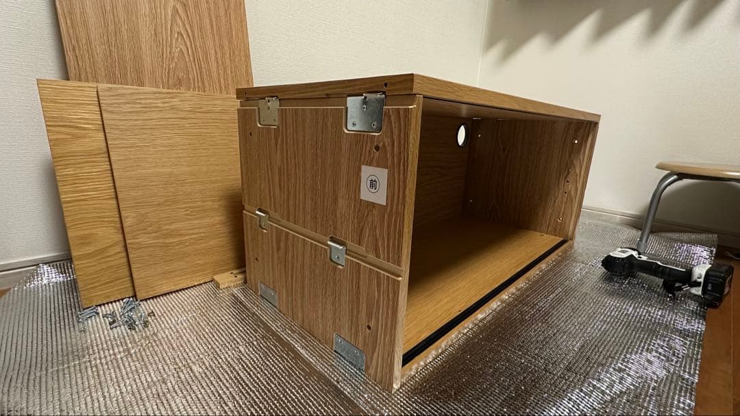 無印良品 ステンレスユニットシェルフ・オーク材カップボードセット