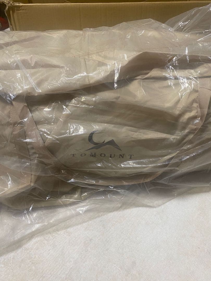 【煙突穴付き】TOMOUNT キャンプテント ベージュ