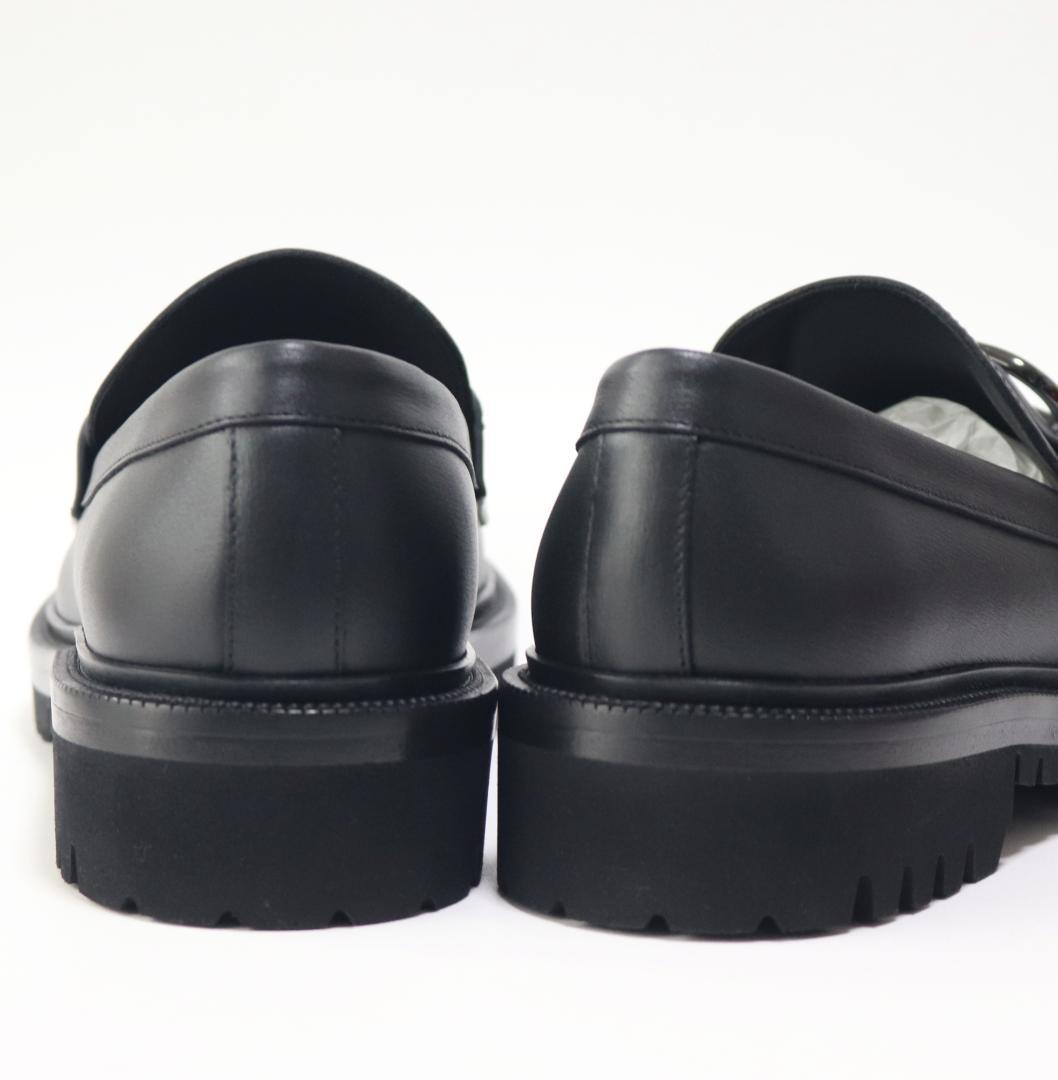 165,000円新品【ヴァレンティノ ガラヴァーニ】Vロゴ ローファー 黒 26