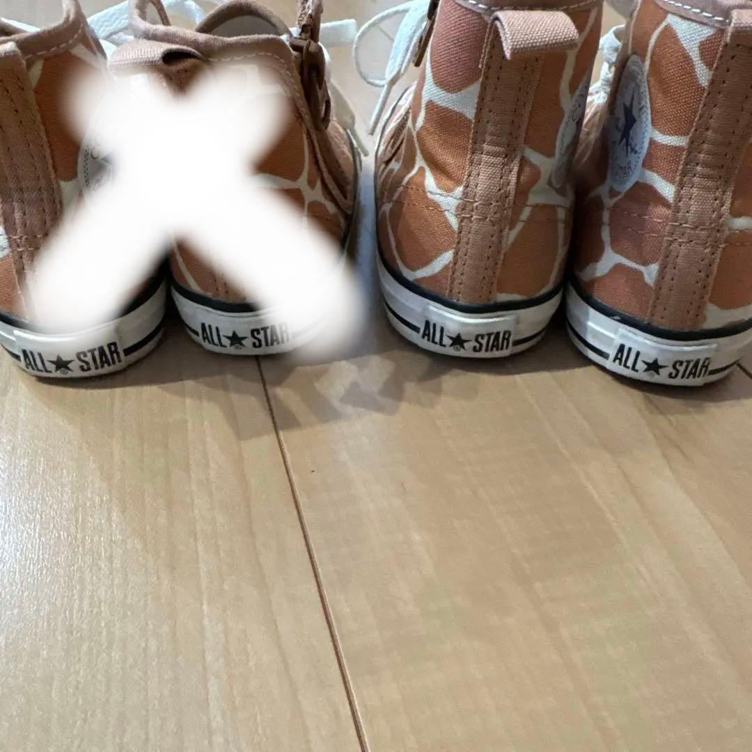 3足　ALL STAR スニーカーセット　キリン柄　家族ルック