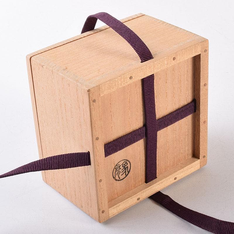 茶道具　京漆匠　平安象彦造　渦塗糸目　香合　共箱　V　R8619