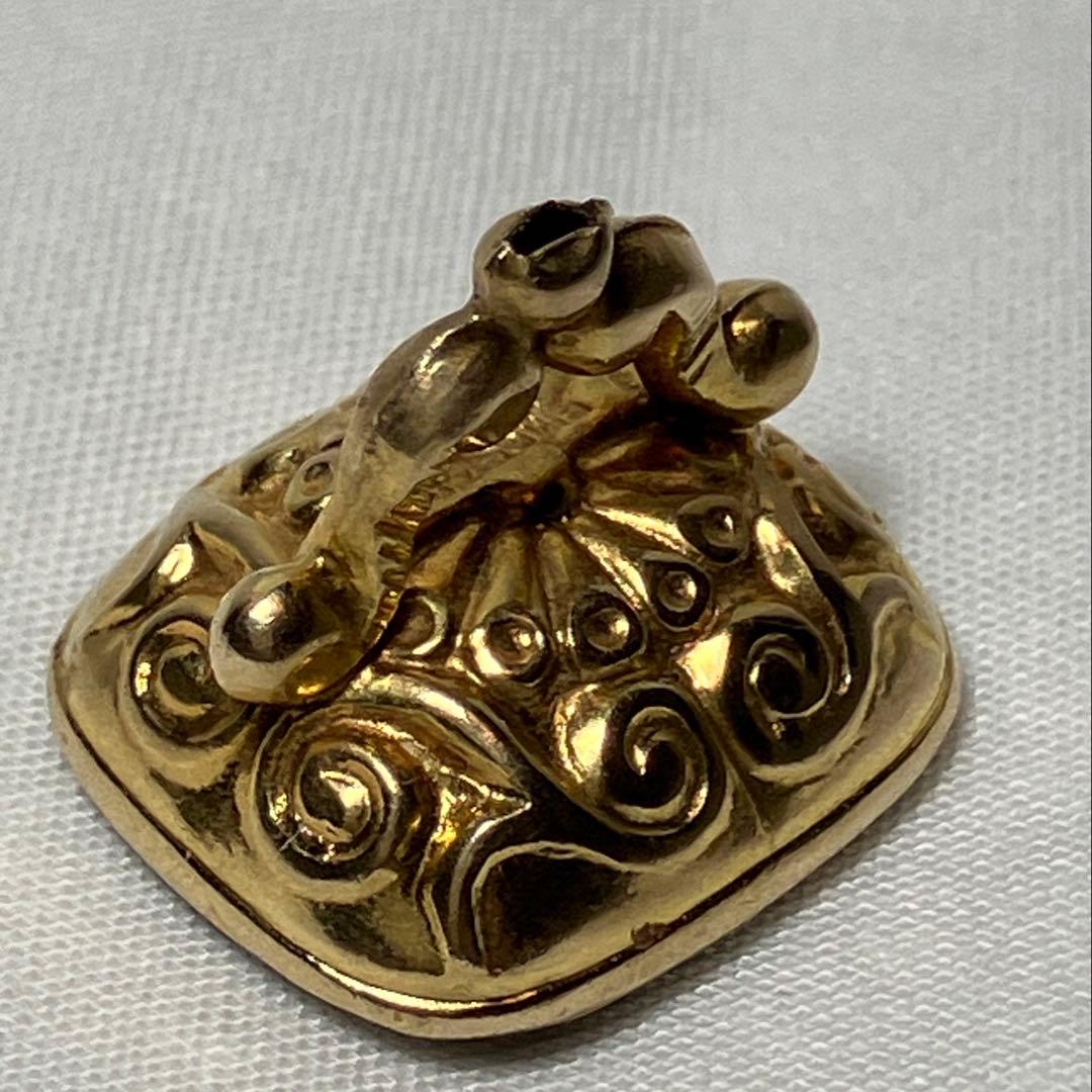 アンティーク 9金 フォブシール インタリオ 戦士