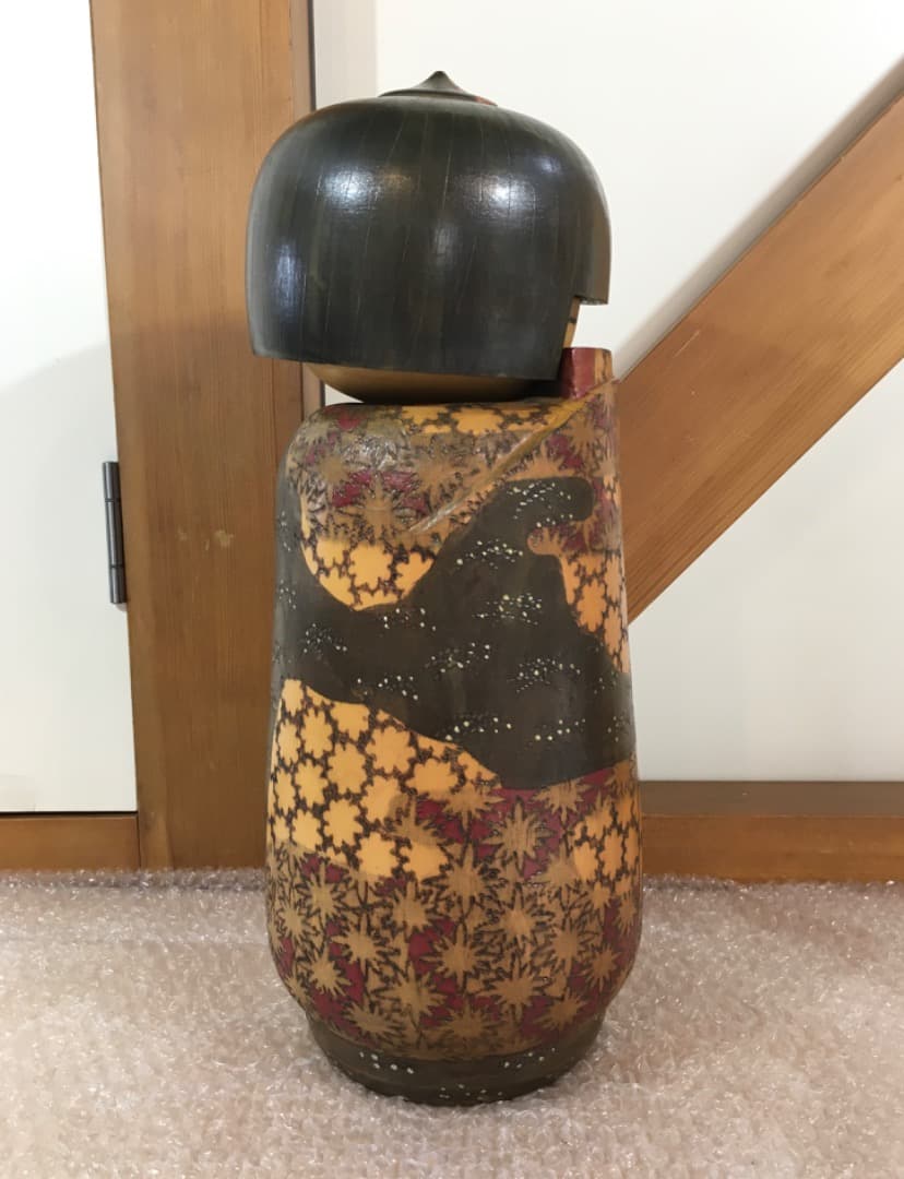 ○小林伊之介 創作こけし 内閣総理大臣賞 受賞作家 こけし 木 高さ約40cm