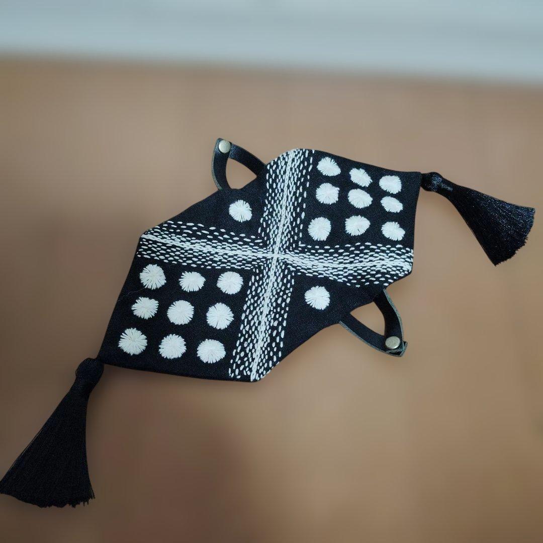 堀川波カゴバック　刺し子　dot to dot