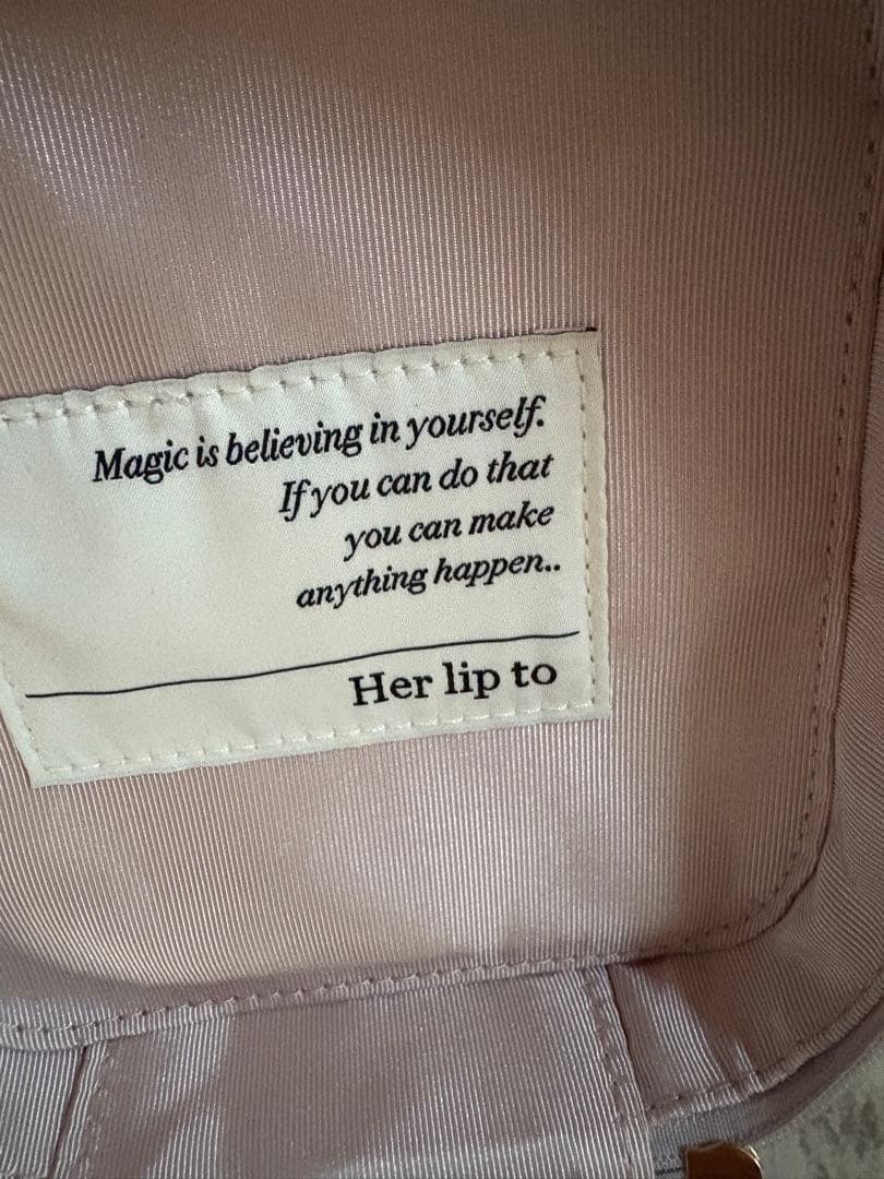 バッグ herlipto HLT Jacquard Vanity Bag pink