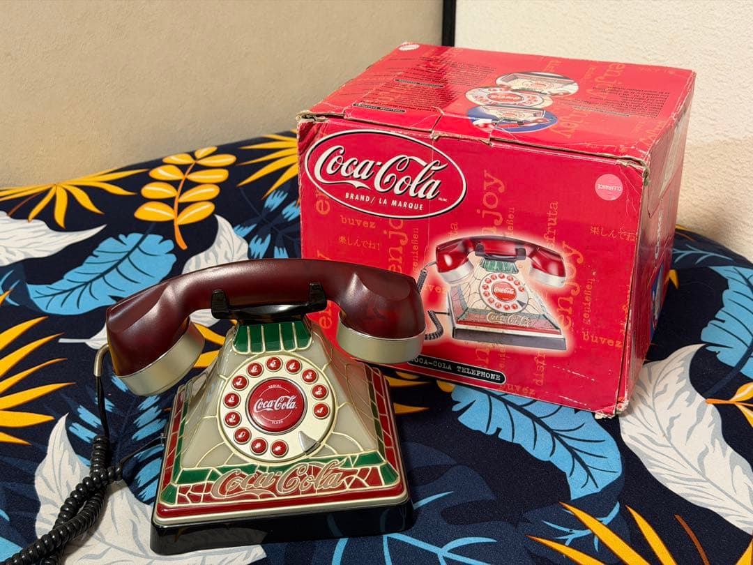 コカコーラ 電話機 ステンドグラス調 コーラ アメリカ アンティーク ビンテージ