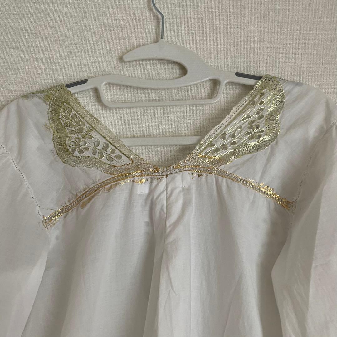 1/29までセール❗️ yuki fujisawa 箔ブラウス　金箔　銀箔