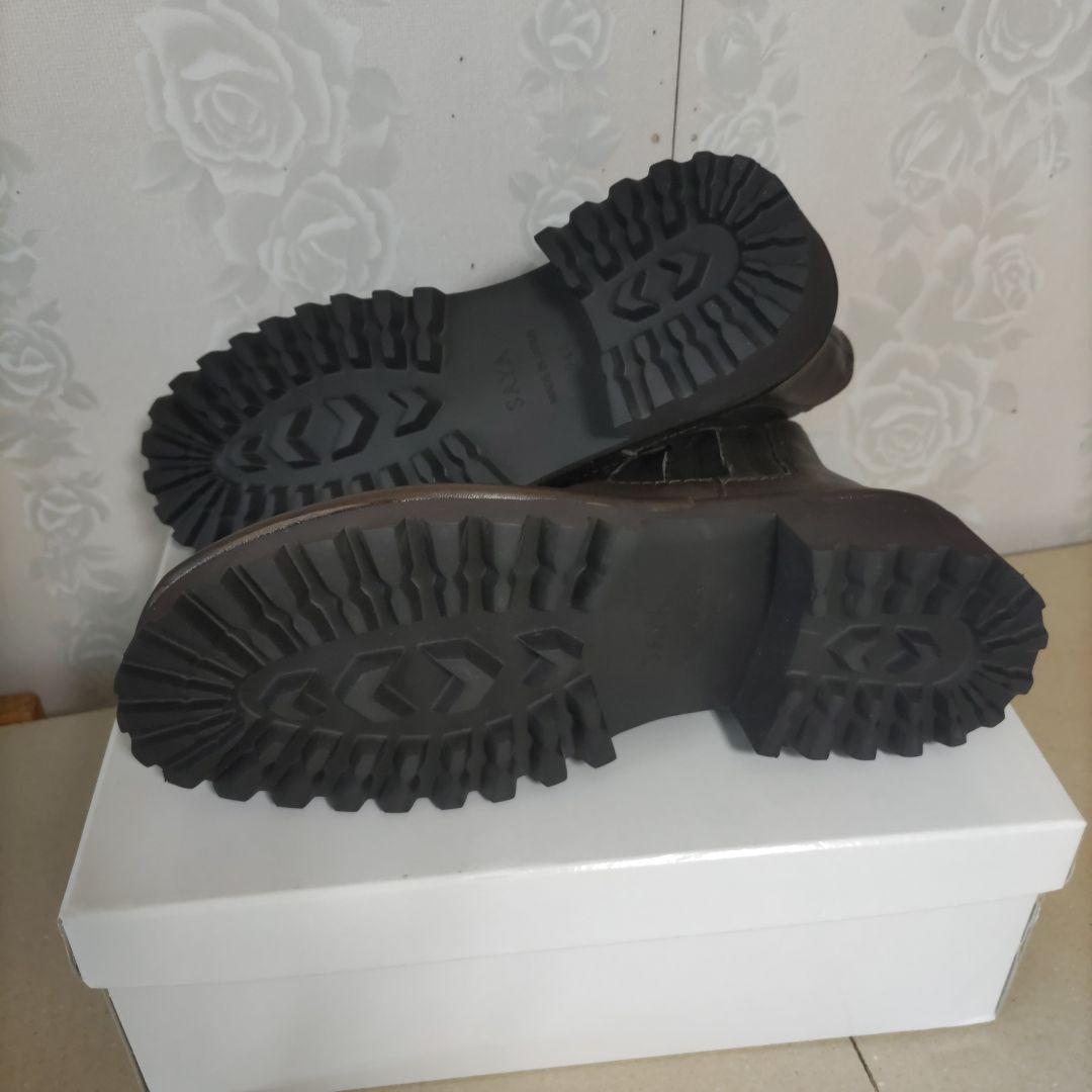 SAYA サヤ ダークブラウン サイドゴア ブーツ 24.0