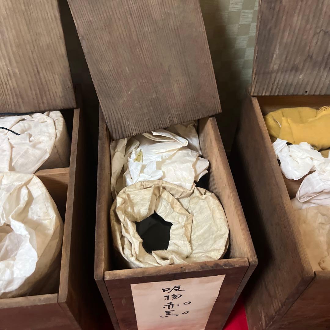 旧家蔵出　時代物 漆器 蒔絵 麦 黒 吸物椀 四箱