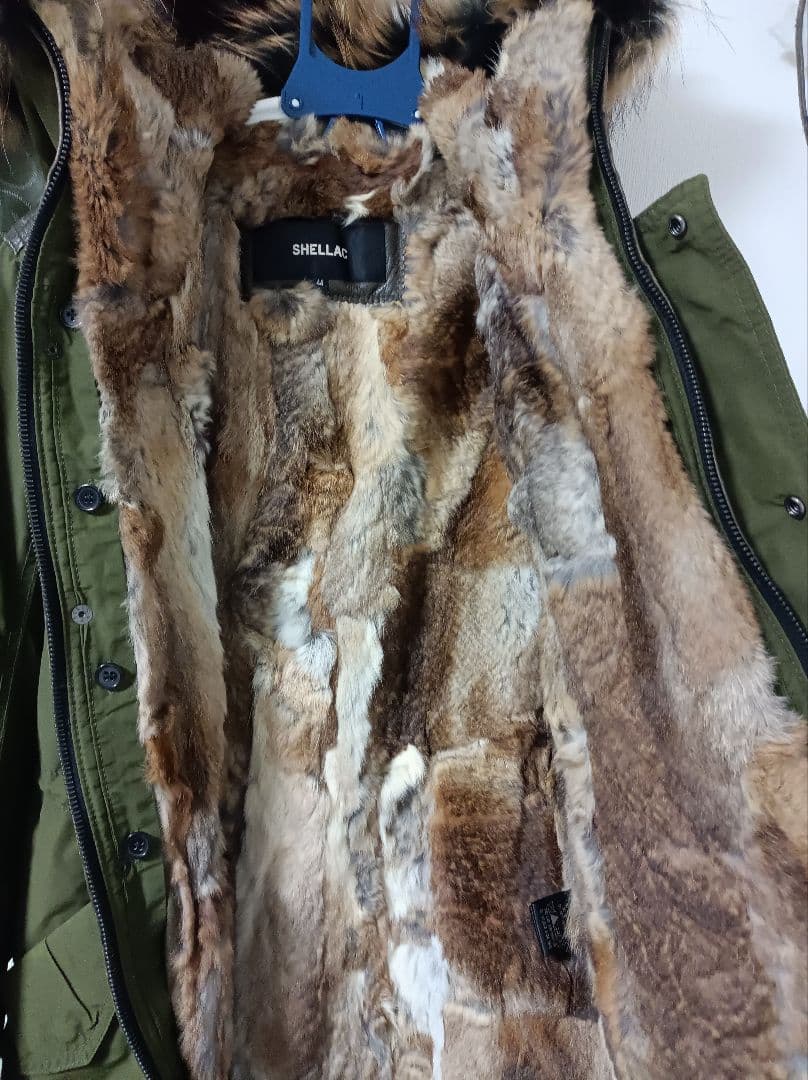 SHELLAC M51 モッズコート44カーキ /レザーライダース5351