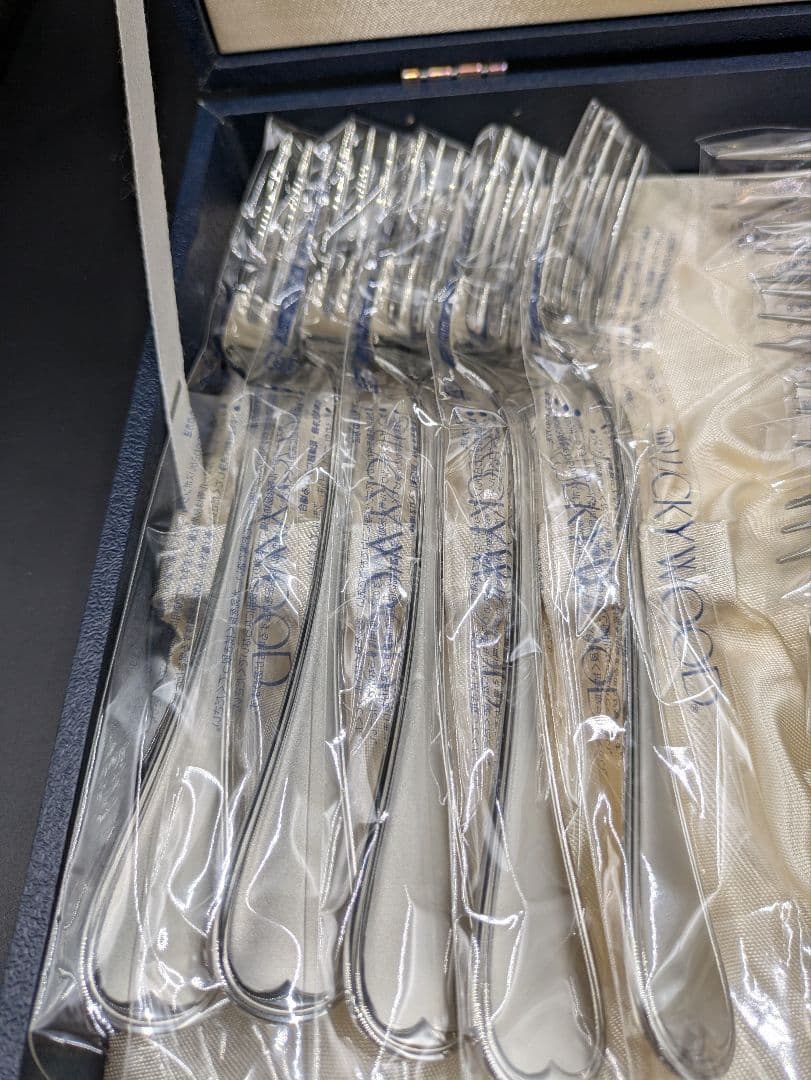A【未使用品】LUCKY WOOD カトラリーセット 25本セット ステンレス