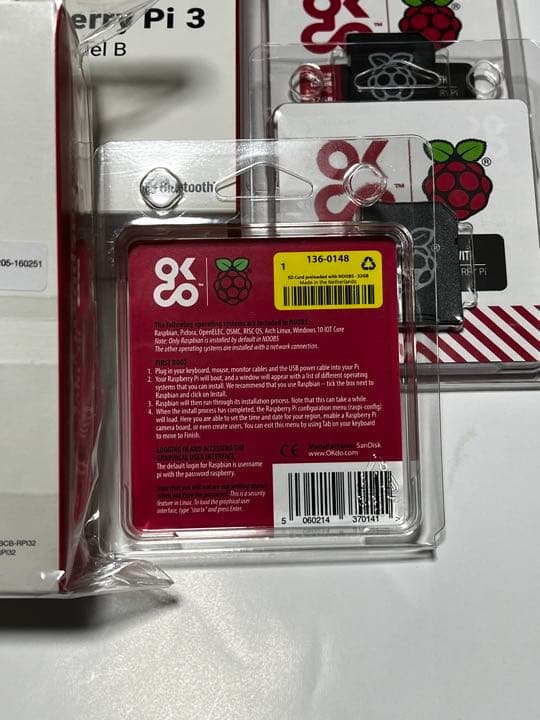 Raspberry Pi 3 model B NOOBS 32GB 各3セット