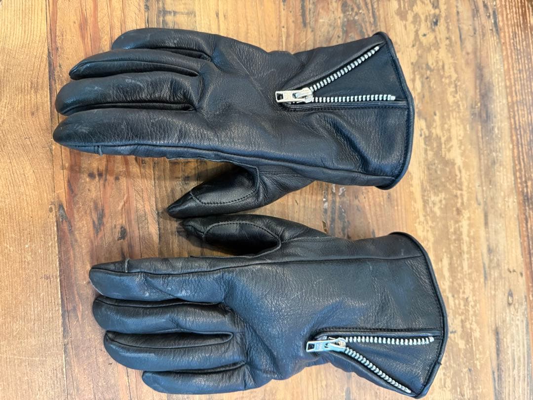 SCHOTTレザーグローブ ジッパー付きサイズM