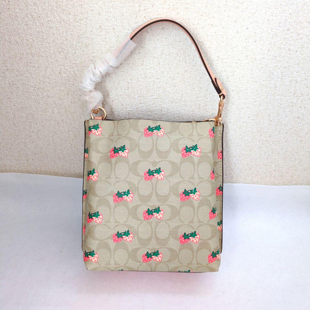 COACH コーチ いちご柄 ショルダーバッグ トートバッグ
