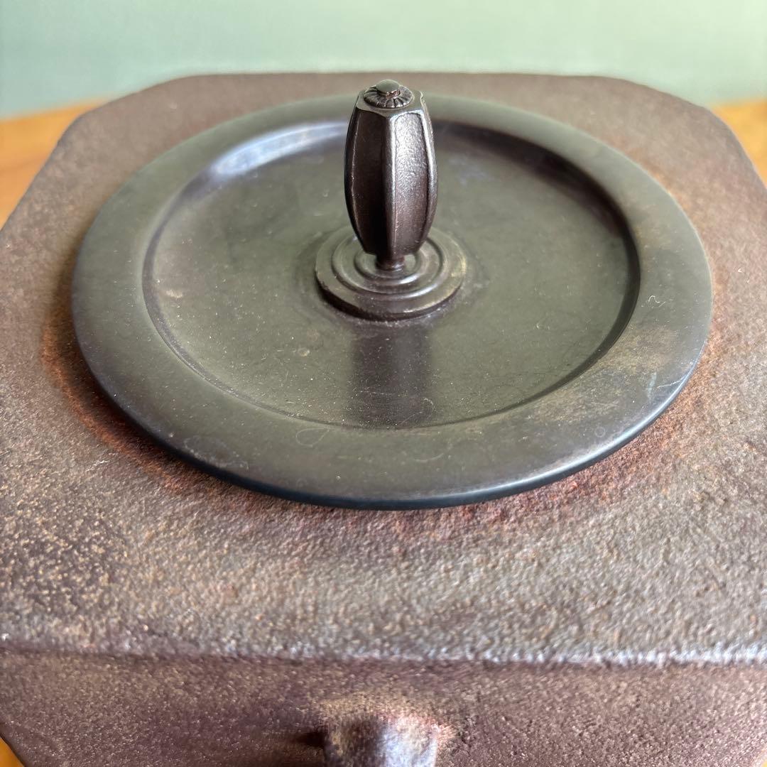 雲龍窯 釜師 敬典造 四方釡 茶道具 共箱