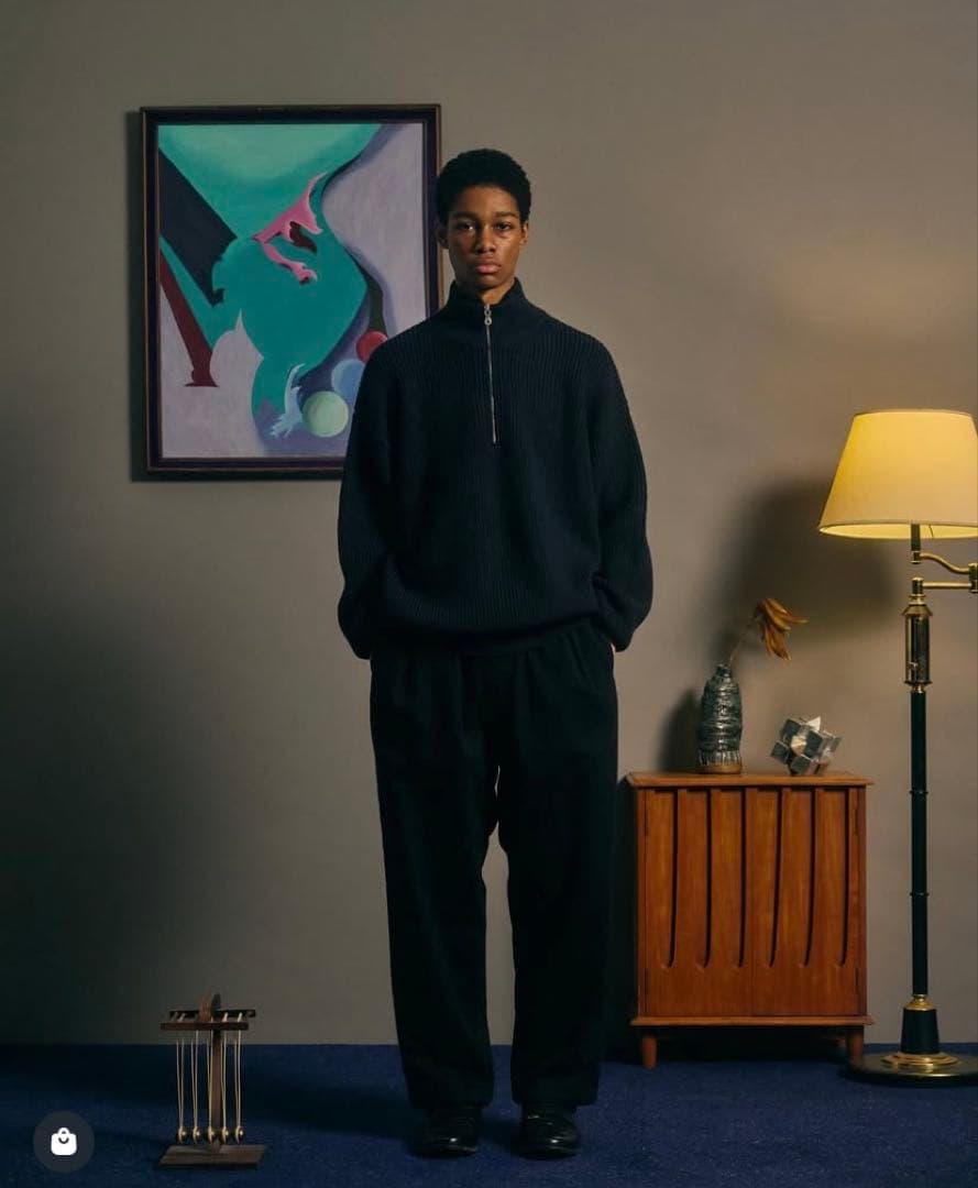 トップス COMFORTABLE REASON Harf Zip Knit