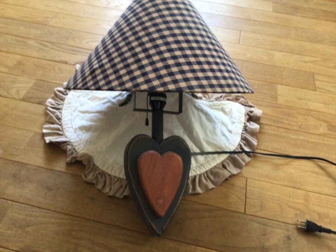 アンファン　ハート吊り下げライト　シェード付き　レア　美品