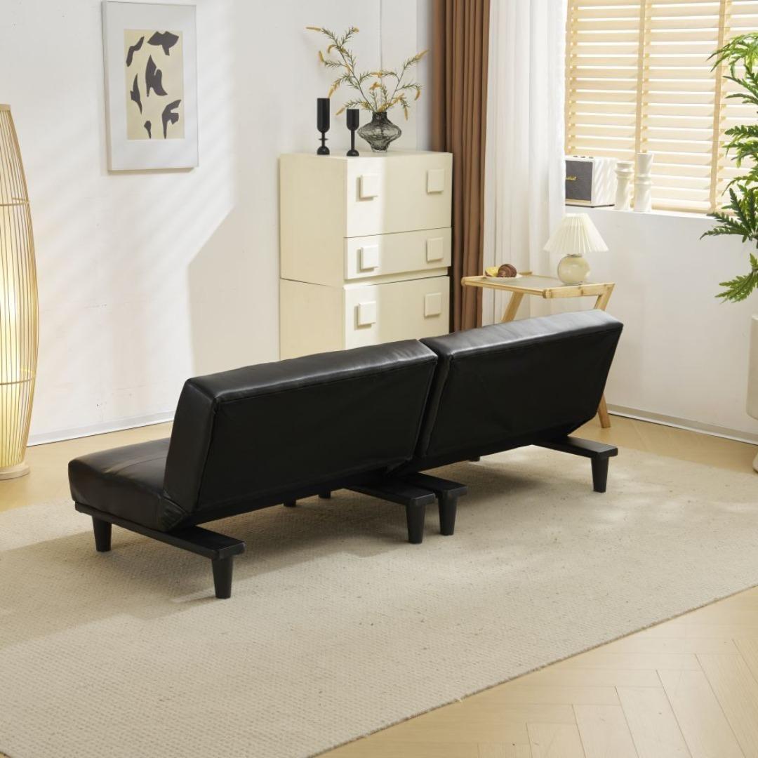 ソファ 2人掛け ソファベッド 背もたれ3段階欧 ロータイプリクライニングソファ