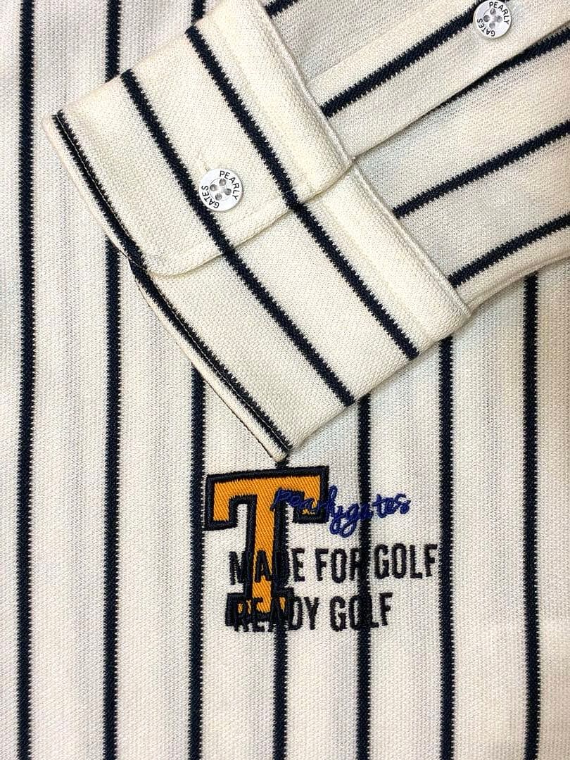 パーリーゲイツ ストレッチカノコ スムースピーチ 長袖ポロシャツ（WHT／4）