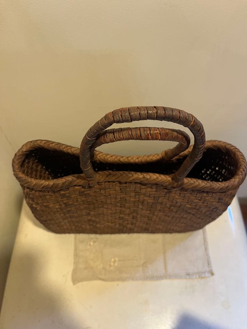 山葡萄　かご　バッグ　網代編み