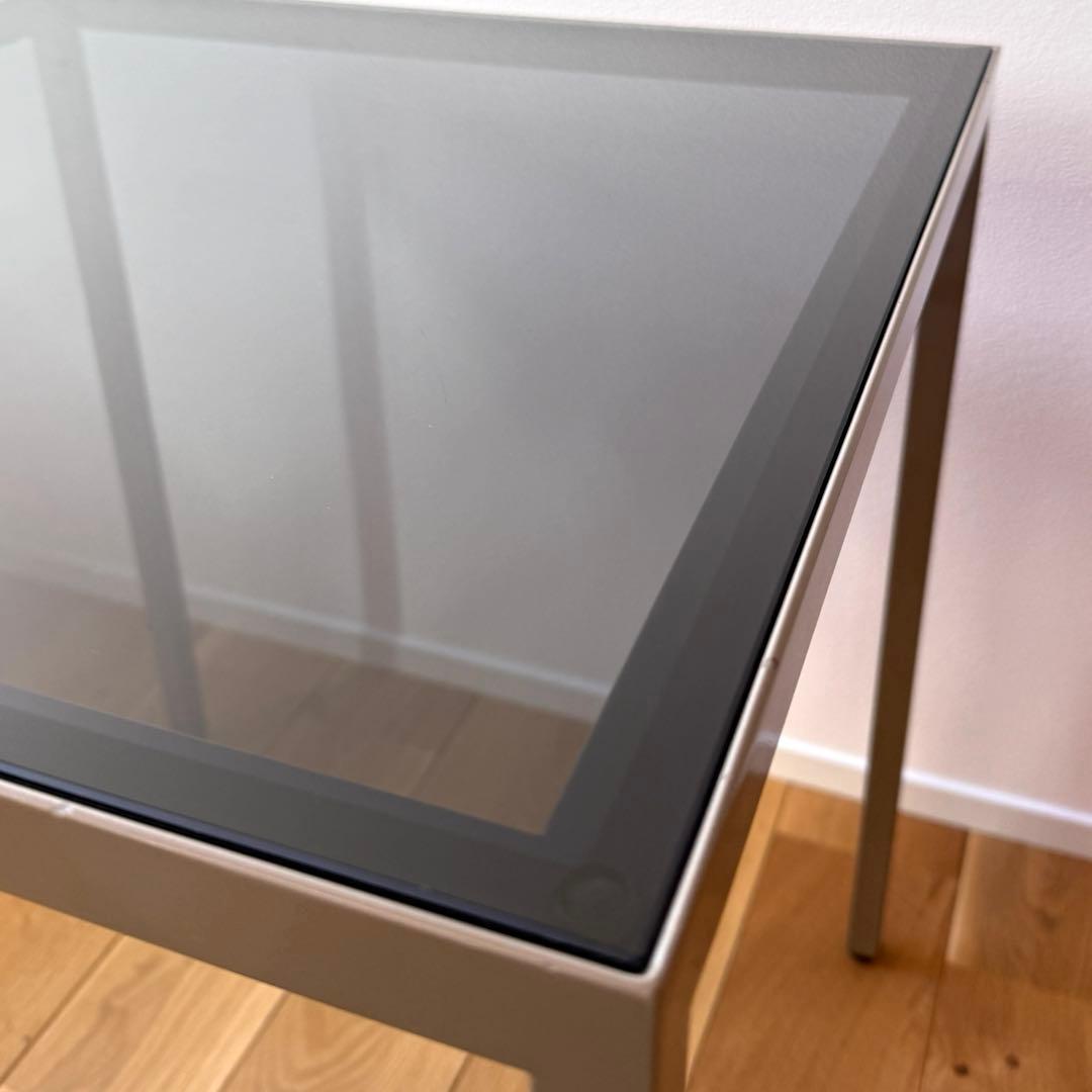 希少　サイドテーブル　ソファ　テーブル　モダン　飾り台　スモークガラス　ガラス