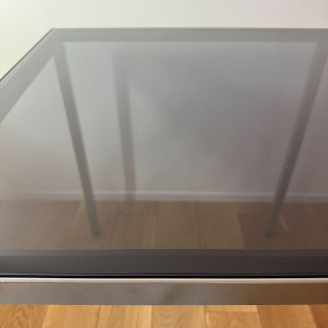 希少　サイドテーブル　ソファ　テーブル　モダン　飾り台　スモークガラス　ガラス
