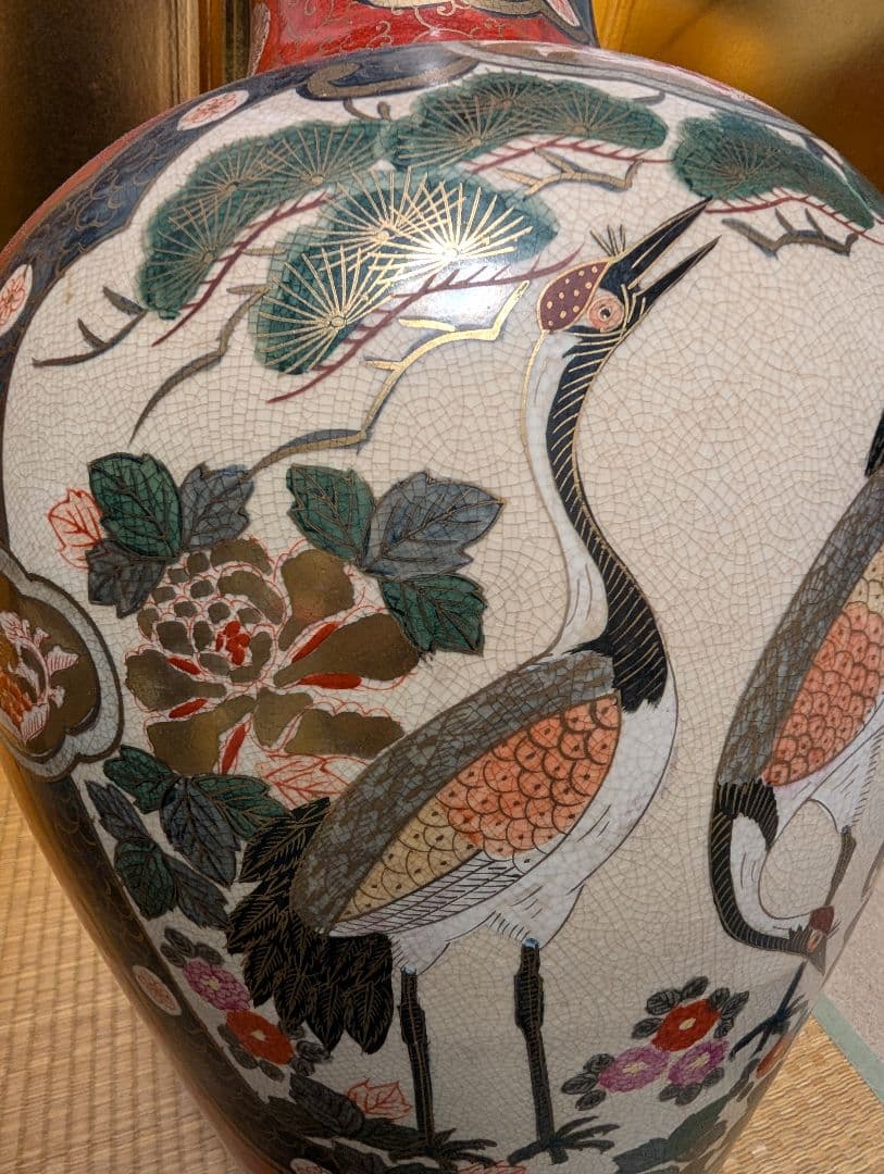 古美術　大型　壺　花瓶　古伊万里　飾り壺　玄関　置物