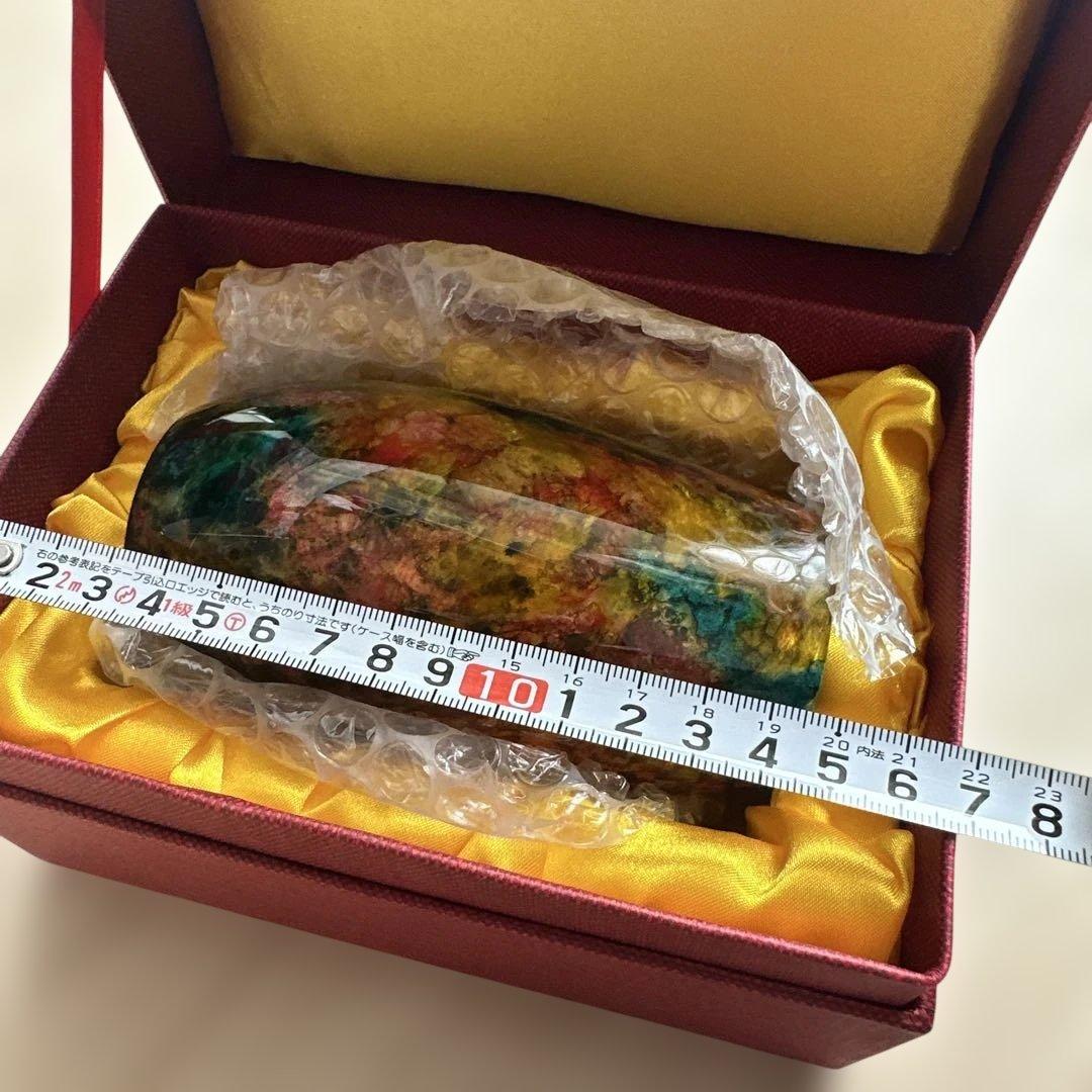 台湾　七彩玉花瓶　【新品】