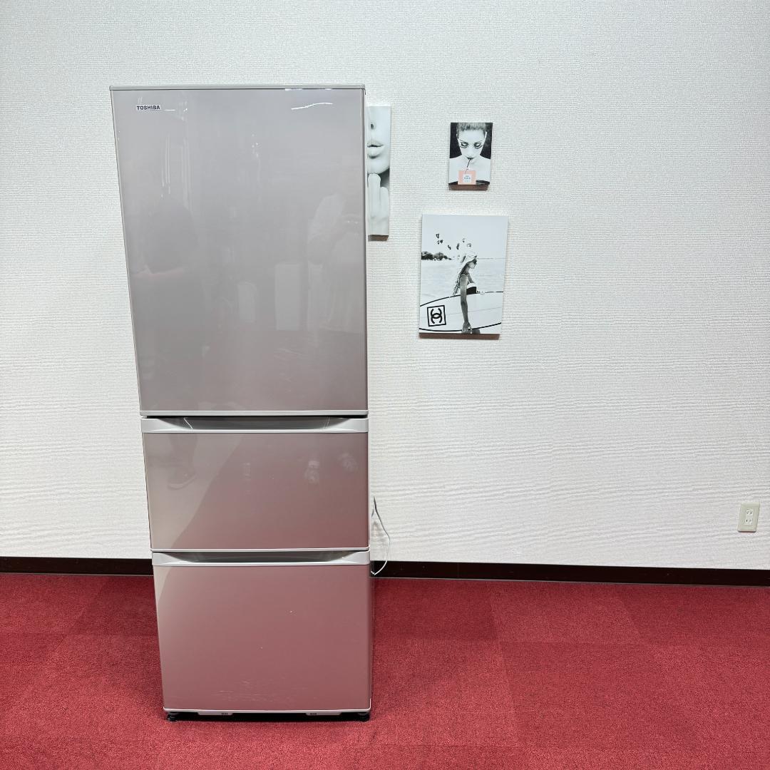 東京23区送料無料　美品東芝2014年製　3ドア375L　洗浄/除菌済み