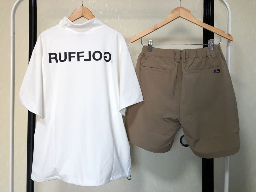 ラフロッグ　モック　ネック　シャツ　ハーフパンツ　セットアップ　サイズM