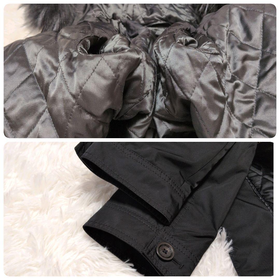 【極美品】バーバリーブラックレーベル☆ファー　フード　モッズコート　キルティング