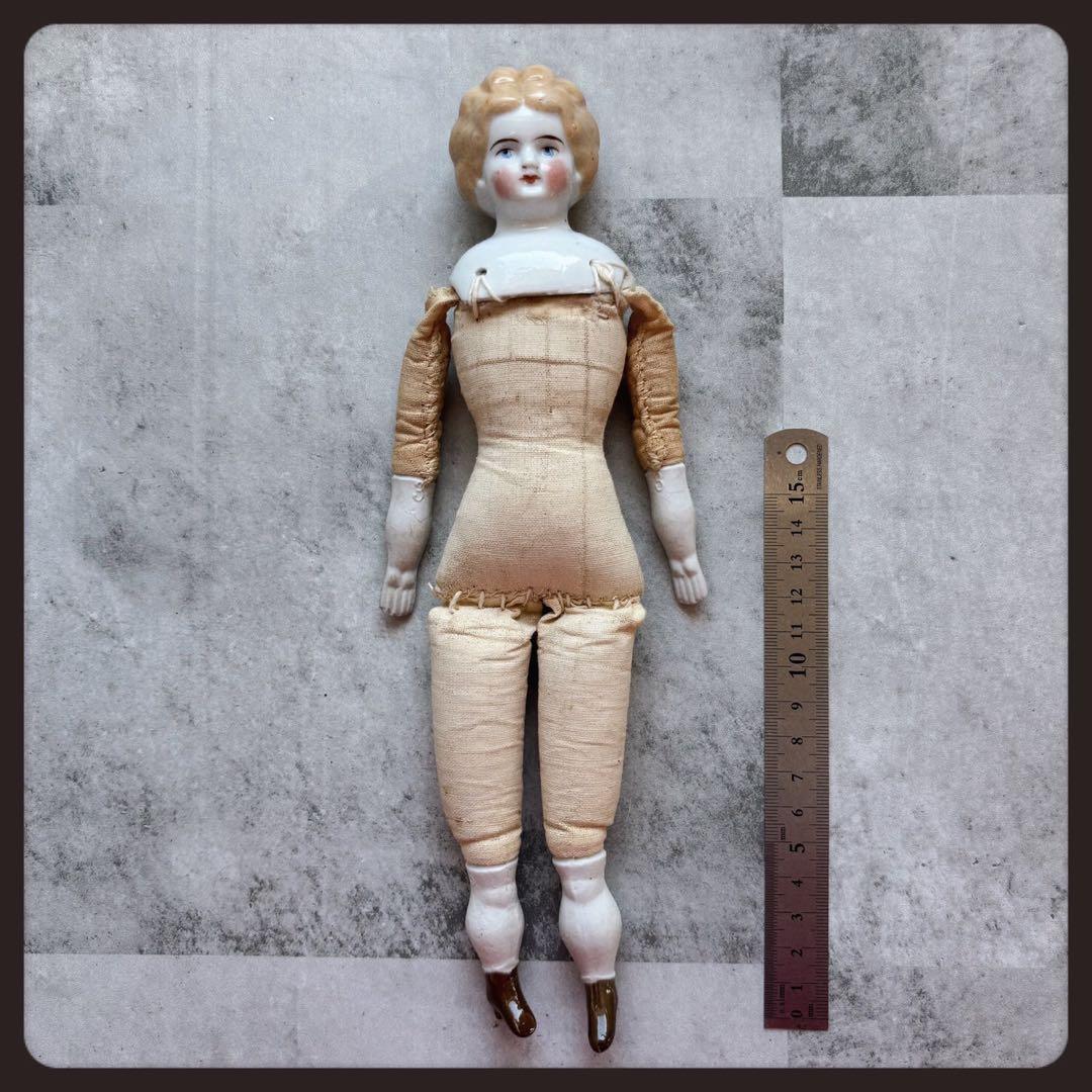 アンティーク　 ブロンド　チャイナヘッドドール ビスクドール