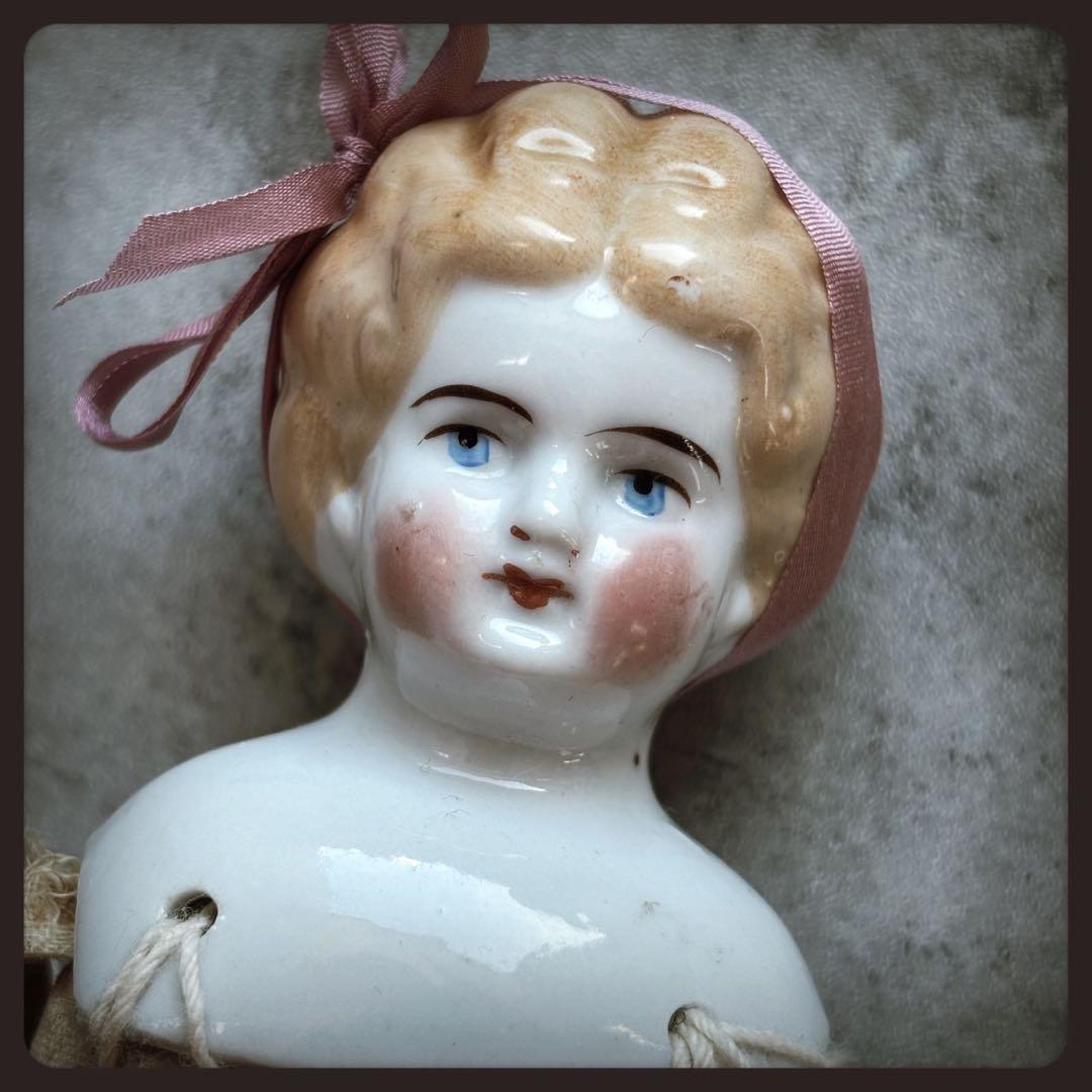 アンティーク　 ブロンド　チャイナヘッドドール ビスクドール