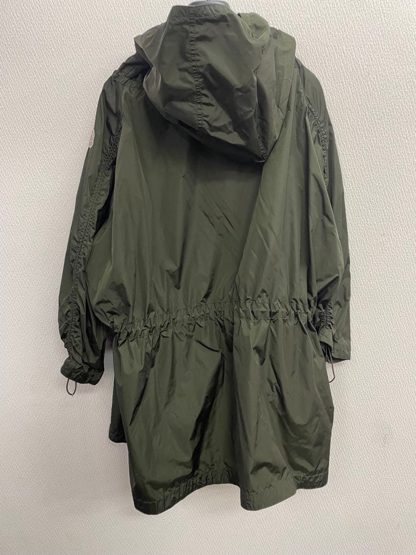 モンクレール　トレンチコート　レインコート　フリル　カーキ　モッズコート　0