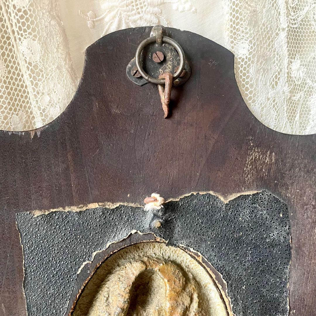 聖母マリア聖水盤　ベネティエ　レリーフ　ナポレオン三世様式フランスアンティーク