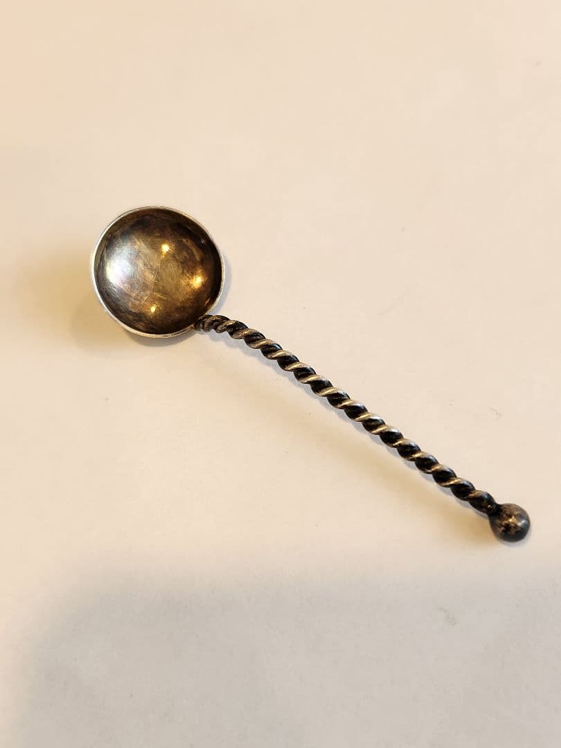 バイキング船型 銀製装飾品セット (卓上 塩または辛子入れ) アンティーク