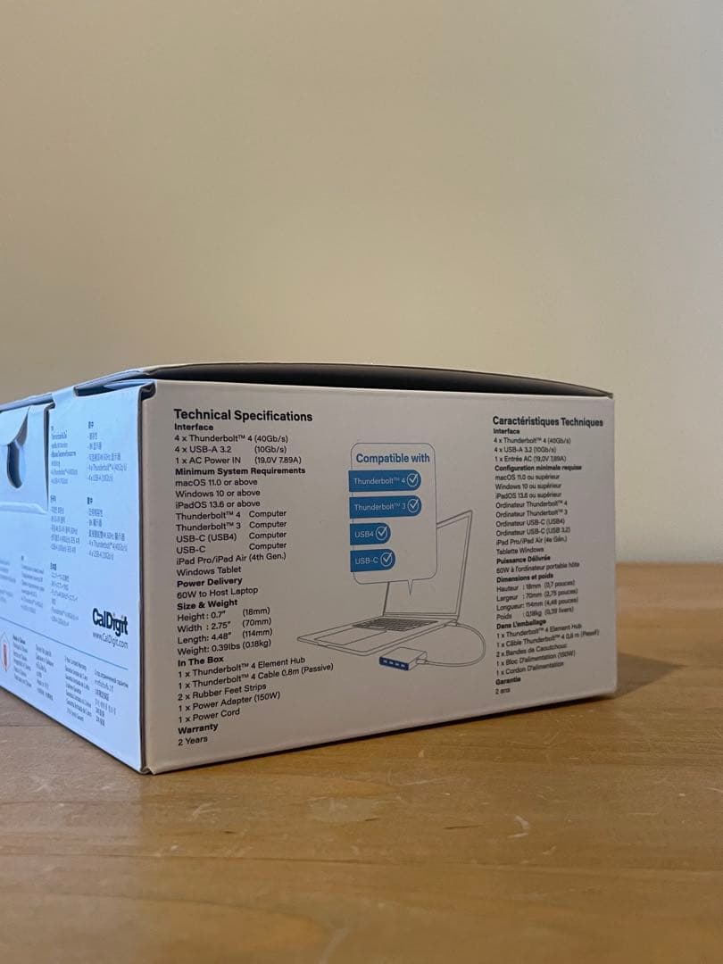 その他 CalDigit Element Hub Thunderbolt 4/USB4