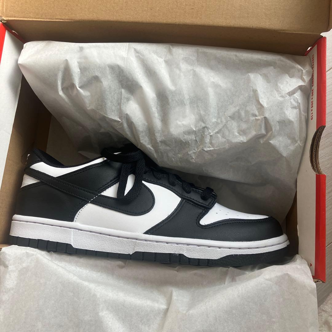 新品未使用 NIKE ナイキ ダンク ロー パンダ ジュニアシューズ25cm