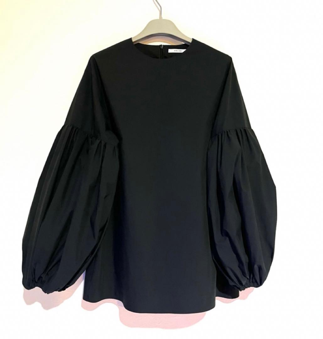 CELERI 2025SS パフスリーブシャツ　黒　ドゥーズィエムクラス