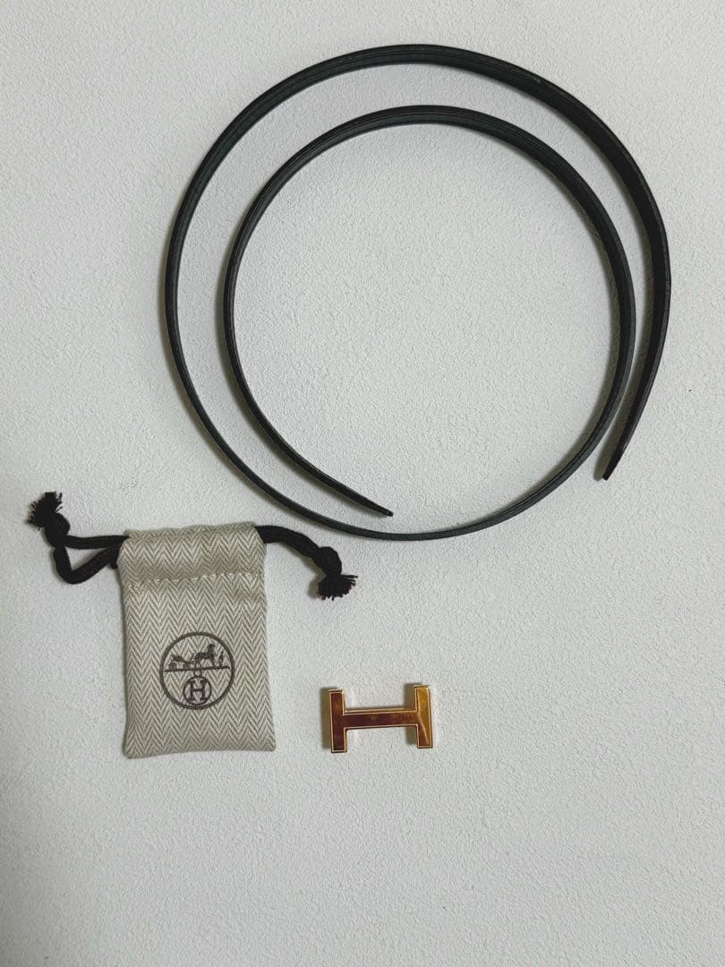 エルメス レザーベルト　Hバックル　箱付き　美品