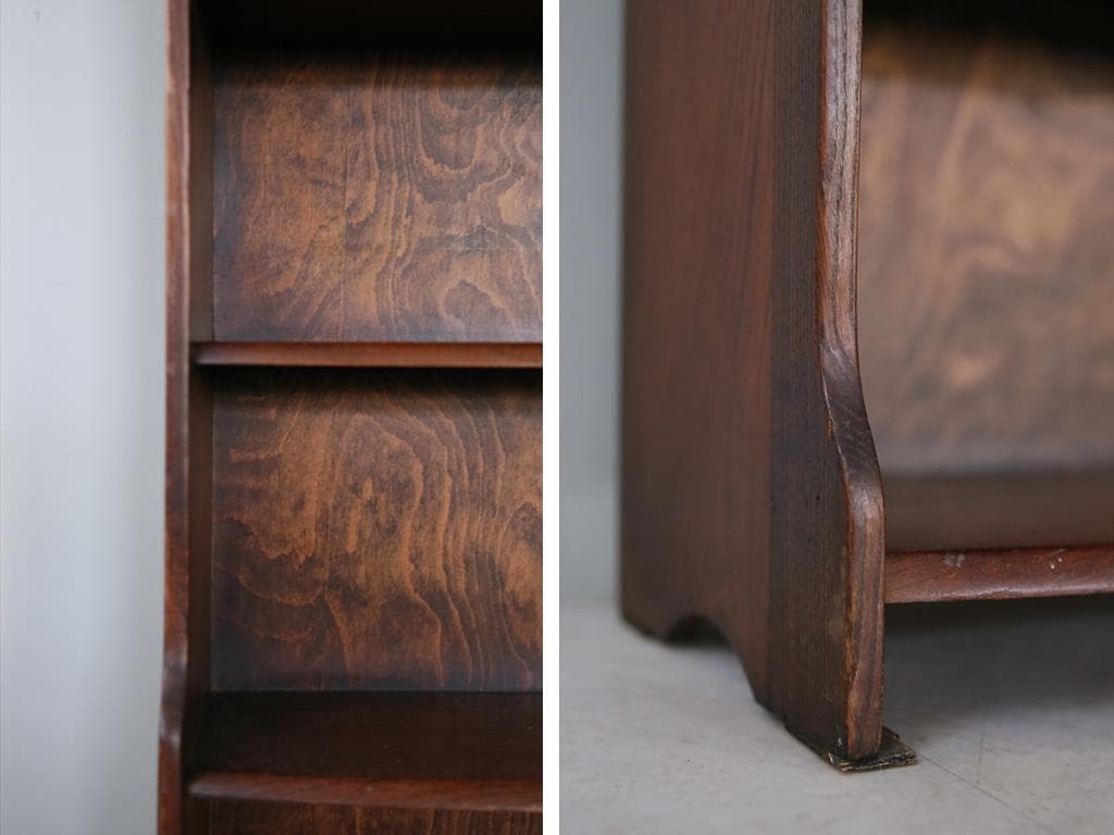 英国アンティーク木製ブックシェルフ/本棚/ラック/飾り棚キャビネット(91-36