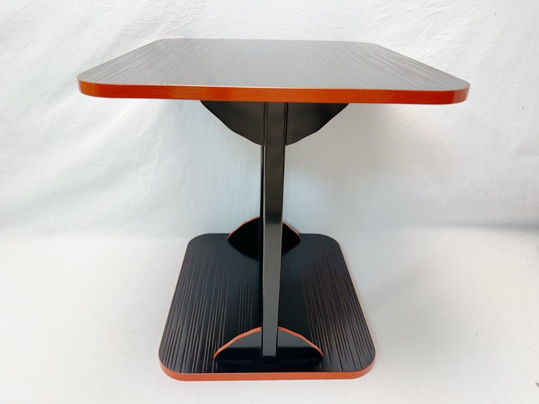 未使用 茶道具 即中斎好 溜塗爪紅 小四方棚 組み立式 紙箱