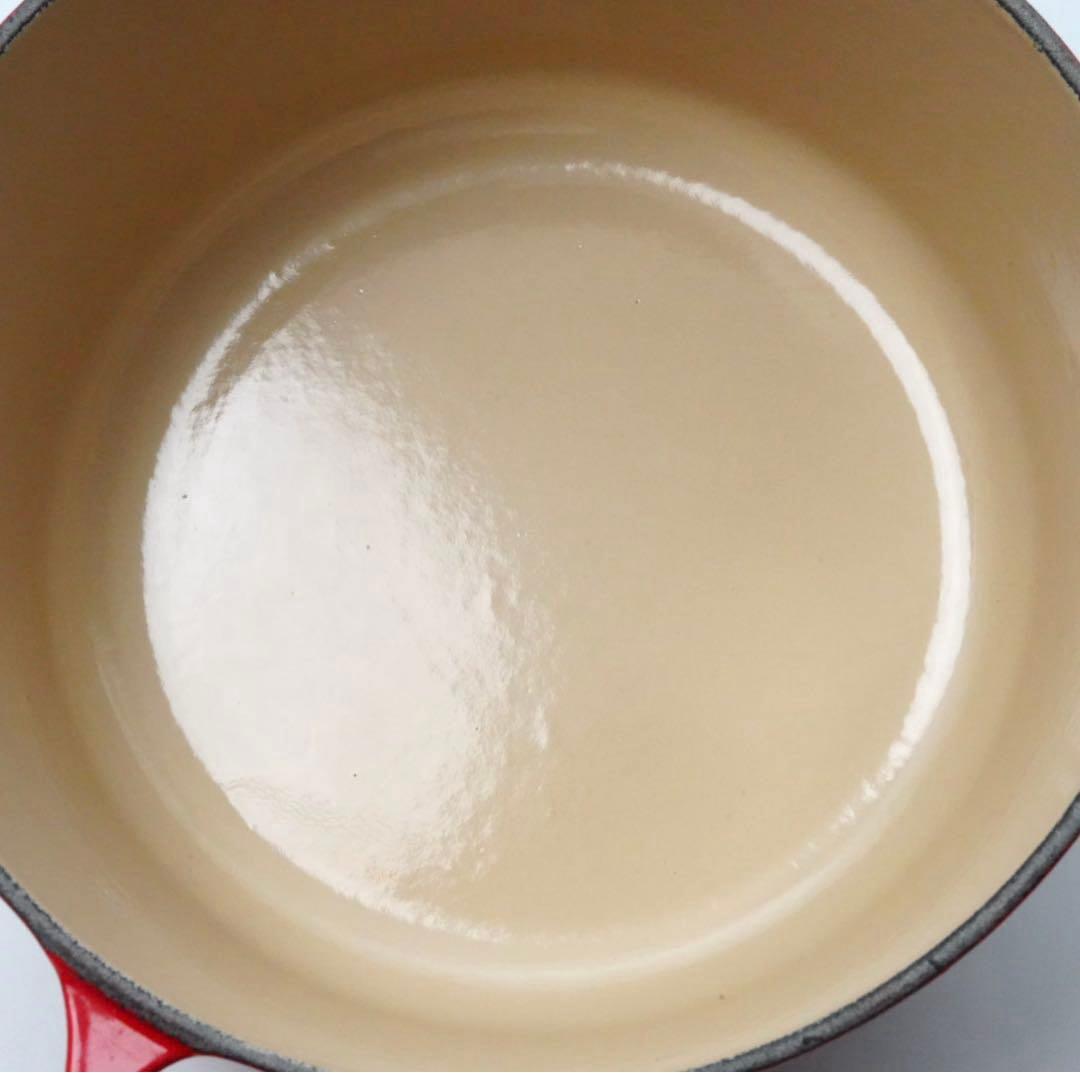 【美品】LE CREUSET　ココット ロンド チェリーレッド　18cm