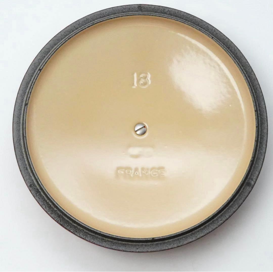 【美品】LE CREUSET　ココット ロンド チェリーレッド　18cm