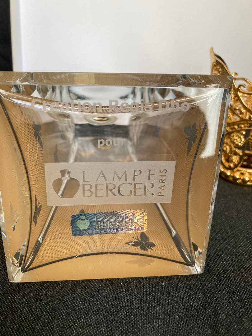 ランプベルジェ　バカラ　クリスタルランプ　パピヨン　未使用　Baccarat